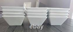 Food Network Whipped Cream 36- Piece Porcelain Concave Square Dinnerware Set