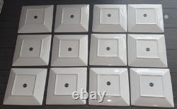 Food Network Whipped Cream 36- Piece Porcelain Concave Square Dinnerware Set