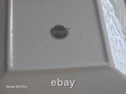 Food Network Whipped Cream 36- Piece Porcelain Concave Square Dinnerware Set