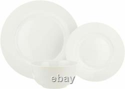For Daily Use18-Piece Kitchen Dinnerware Set Dishes Bowls Service for 6 White