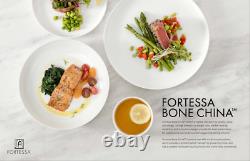 Fortessa Classic Rim Bone China 16-Piece Dinnerware Set 44% Bone Ash $376