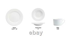Fortessa Classic Rim Bone China 16-Piece Dinnerware Set 44% Bone Ash $376