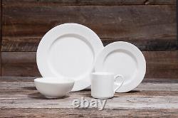 Fortessa Ilona Fortaluxe SuperWhite Vitrified China Dinnerware, 16-Piece Place