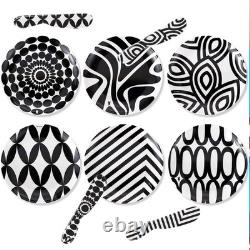 French Bull 12-Piece Dinnerware Set Black & White Medium, Black/White