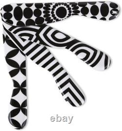 French Bull 12-Piece Dinnerware Set Black & White Medium, Black/White