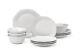 French Perle 12-Piece Dinnerware Set, White, with Accent Plates