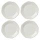 French Perle 4-Piece Dinner Plate Set, 4 Count, White