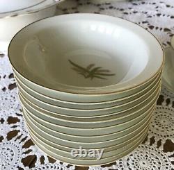 Fukagawa Arita-HAND PAINTED-GOLDEN WHEAT-JAPAN 1950 s DINNERWARE SET-84 Pieces