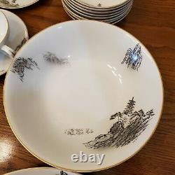 Fukagawa Arita-HAND PAINTED-Pattern 903-JAPAN 1950s DINNERWARE SET 64 Pieces