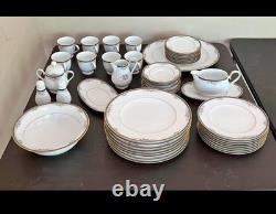 Full Noritake Fine China Set Ontario 3763 14k Gold Trim