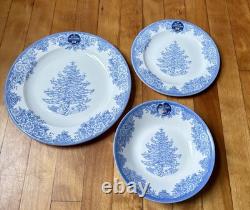 Full Set of 12 Royal Stafford Blue & White Christmas- 4 Dinner, 4 Salad, 4 Bowls