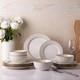 GBHOME Ceramic Dinnerware Sets, 12 pcs Service for 4 (12 pcs), Off-White