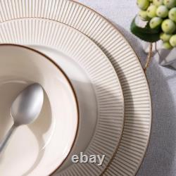 GBHOME Ceramic Dinnerware Sets, 12 pcs Service for 4 (12 pcs), Off-White