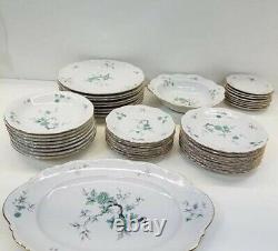 GORGEOUS Vintage Mitterteich Bavaria Green Ming 42-piece Dinnerware Set