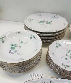 GORGEOUS Vintage Mitterteich Bavaria Green Ming 42-piece Dinnerware Set