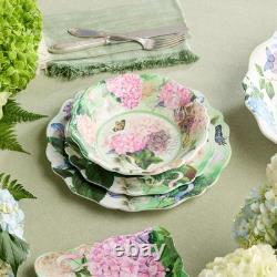 Garden Path Melamine 12-Piece Dinnerware Set Hydrangea Design, Service for