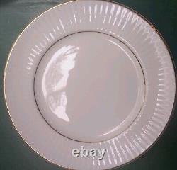 Gibson Claremont Gold Dinnerware 4 Place Settings Ivory Base Gold Trim 20 Pieces