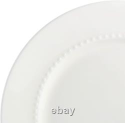 Gibson Elite Embossed Bone China Double Bowl Dinnerware Set, Service for 4 16Pc