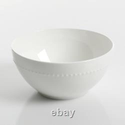 Gibson Elite Embossed Bone China Double Bowl Dinnerware Set, Service for 4 16Pc