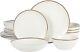 Gibson Elite Kings Road Double Plates and Bowl Organic Round Porcelain Chip and