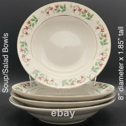 Gibson Everyday Christmas Time 24 Piece Dinnerware for 4 1997-2014 Made In China