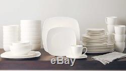 Gibson Home 48-Piece Square Dinnerware Set Procelain Service for 8 FREE SHIP NEW