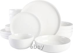 Gibson Home Oslo Porcelain Chip and Scratch Resistant Dinnerware Set, Service fo