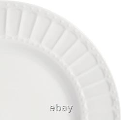 Gibson Home Zen Buffet Porcelain Dinnerware Set, Service for 8 (40Pcs), White E