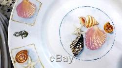 Gibson Shoreline High Tide Everyday Dinnerware Set 16 pc Nautical Seashells