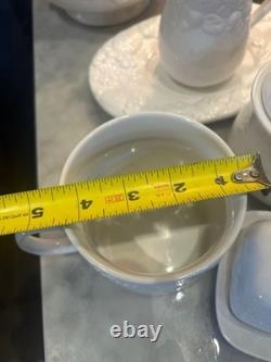 Gibson White Grape Vine Dinnerware Serving Set Bowls Plates Pitcher