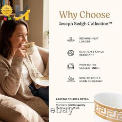 Golden Greek Key Bone China Dinnerware Set 57 Pieces FREE SHIPPING USA