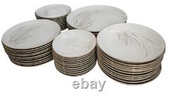 Golden Wheat Saji Made In Japan Fine China Dinnerware Set Of 8 Vintage