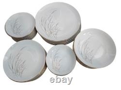 Golden Wheat Saji Made In Japan Fine China Dinnerware Set Of 8 Vintage