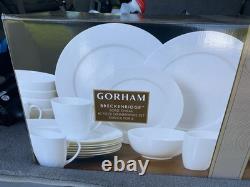 Gorham Breckenridge Bone China 40pc Dinnerware Set Brand New