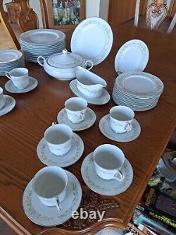 Grace China Rhapsody 1960's Vintage Porcelain Dinnerware 58 Piece Grouping