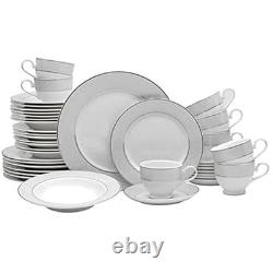 Graceful Silvery Scroll Design Dinnerware Collection Graceful Silvery Scroll Design Dinnerware Collection