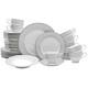 Graceful Silvery Scroll Design Dinnerware Collection