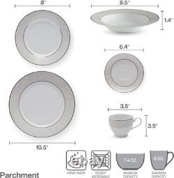 Graceful Silvery Scroll Design Dinnerware Collection