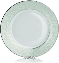 Graceful Silvery Scroll Design Dinnerware Collection