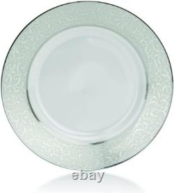 Graceful Silvery Scroll Design Dinnerware Collection