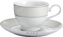 Graceful Silvery Scroll Design Dinnerware Collection