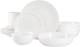 Gracious Dining Double Bowl Porcelain Chip and Scratch Resistant Dinnerware Set
