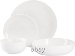 Gracious Dining Double Bowl Porcelain Chip and Scratch Resistant Dinnerware Set