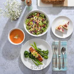 Gracious Dining Double Bowl Porcelain Chip and Scratch Resistant Dinnerware Set