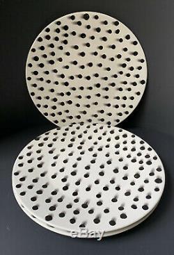 Group of 3 Swid Powell Rady and Mizuno Dots Pattern Chargers or Service Plates