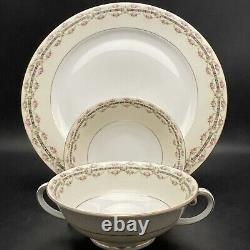 HW Crown Bohemian Rose Vines Dinnerware 21pc for 6 Made in Czechoslovakia