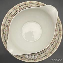 HW Crown Bohemian Rose Vines Dinnerware 21pc for 6 Made in Czechoslovakia