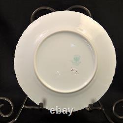 Habsburg China Austria Cake Plate & 6 Dessert Plates Purple Floral 1910-1930