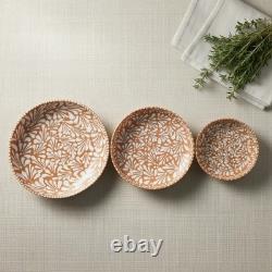 Handmade Talavera Dinnerware Set Brown & White 4-Piece