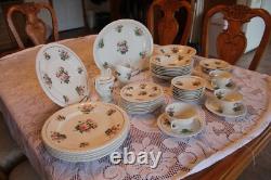 Hanover China Vtg Anniversary Pattern 51 Piece Dinnerware Grouping Floral Rose